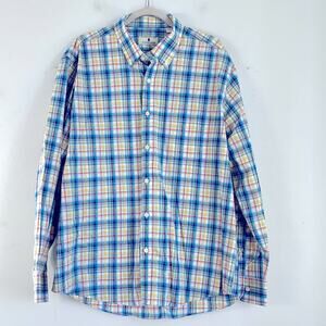 Southern Pines plaid long sleeve button down dress shirt sz XL